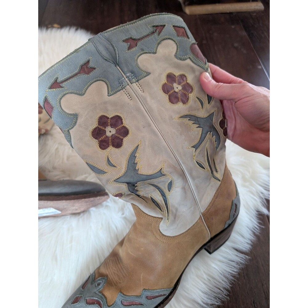 Rare Montana Vintage Bluebird Cowboy Cowgirl Western Boots Old Gringo Size 11 - Picture 2 of 9
